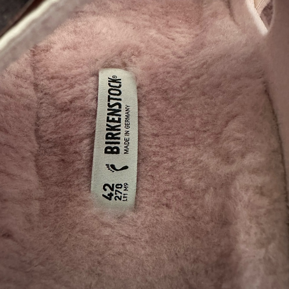 Birkenstock Arizona Shearling Lined Faux Fur Sandals Mules Women’s Size 11 42 - Picture 8 of 8